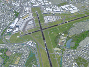 Hamburg Airport 10km Modello 3D