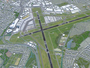 Hamburg Airport 10km 3D Model