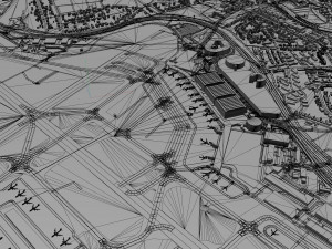 Hamburg Airport 10km Modello 3D