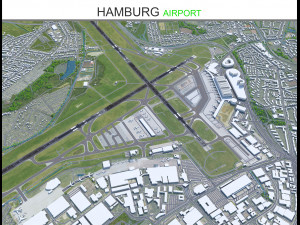 Hamburg Airport 10km 3D मॉडल