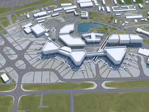 Hannover Airport 10km 3Dモデル