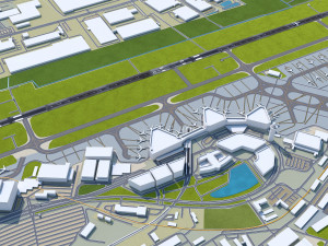Hannover Airport 10km 3Dモデル
