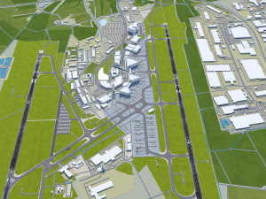Hannover Airport 10km 3Dモデル
