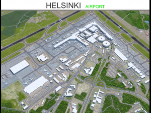 Helsinki Airport 15km 3D Model
