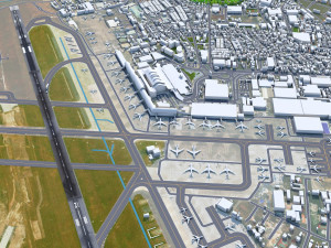 Ho Chi Minh Airport 10km Model 3D