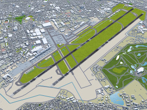 Ho Chi Minh Airport 10km Model 3D