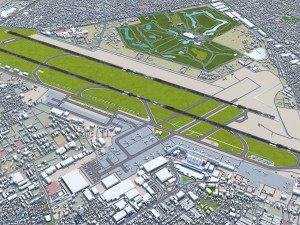 Ho Chi Minh Airport 10km Model 3D