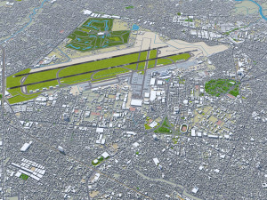 Ho Chi Minh Airport 10km Model 3D