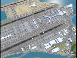 Hong Kong Airport 10km Modèle 3D