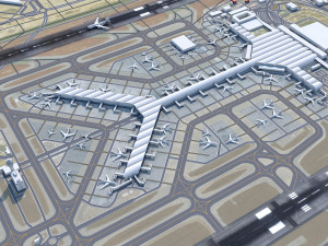 Hong Kong Airport 10km Modèle 3D