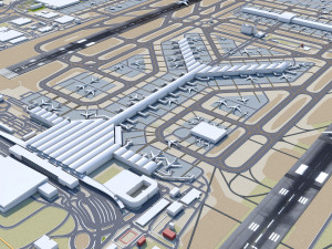 Hong Kong Airport 10km Modèle 3D