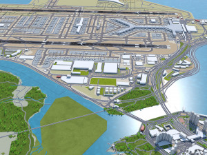 Hong Kong Airport 10km Modèle 3D