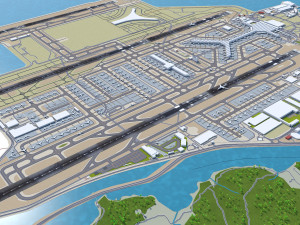 Hong Kong Airport 10km Modèle 3D