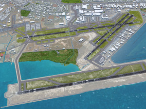 Honolulu Daniel K Inouye International Airport 10km Modèle 3D