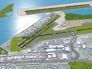 Honolulu Daniel K Inouye International Airport 10km Modèle 3D