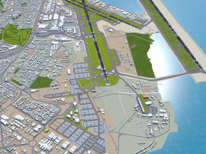 Honolulu Daniel K Inouye International Airport 10km Modèle 3D