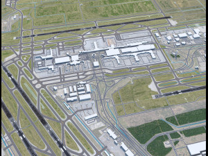 Houston George Bush Airport 15km 3D Модель