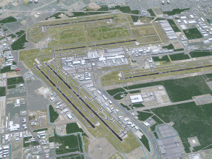 Houston George Bush Airport 15km 3D Модель