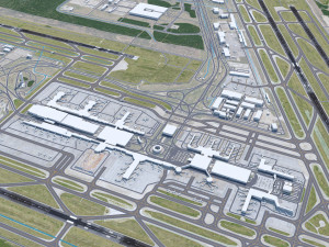 Houston George Bush Airport 15km 3D Модель