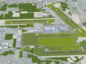 Houston George Bush Airport 15km 3D Модель