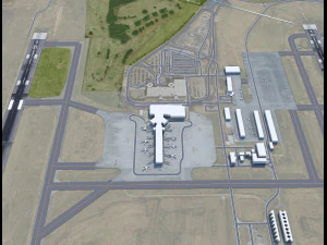 Huntsville Airport 10km 3D Model