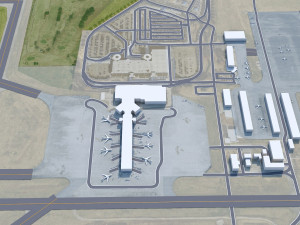 Huntsville Airport 10km Modelo 3D