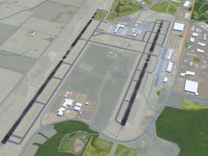 Huntsville Airport 10km 3D Model