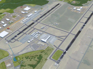 Huntsville Airport 10km 3D Model