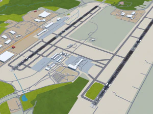 Huntsville Airport 10km 3D Model