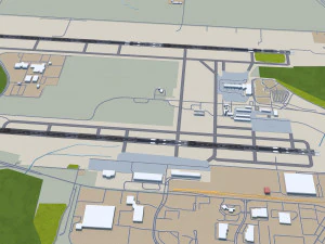 Huntsville Airport 10km 3D Model