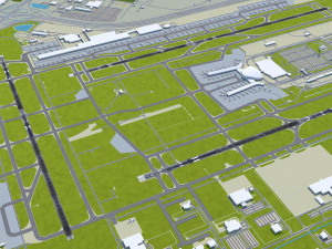 Indianapolis Airport 12km 3D Model