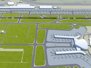 Indianapolis Airport 12km 3D Model