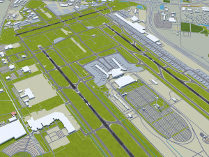 Indianapolis Airport 12km 3D Model