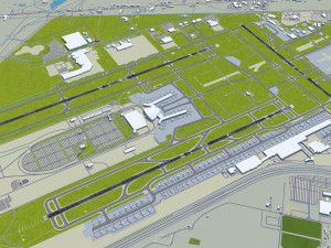 Indianapolis Airport 12km 3D Model