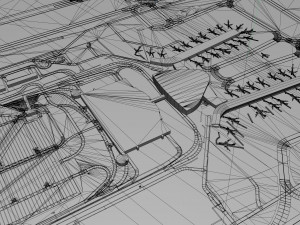 Indianapolis Airport 12km 3D Model