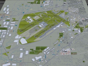 Indianapolis Airport 12km 3D Model