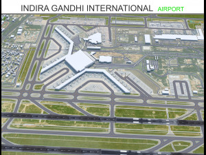 Indira Gandhi International Airport 10km Modelo 3D