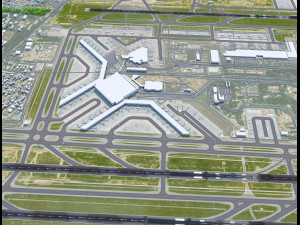 Indira Gandhi International Airport 10km Modèle 3D