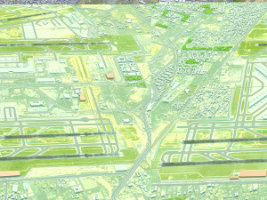 Indira Gandhi International Airport 10km Modèle 3D