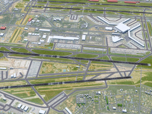 Indira Gandhi International Airport 10km Modèle 3D