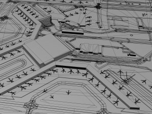 Indira Gandhi International Airport 10km Modèle 3D