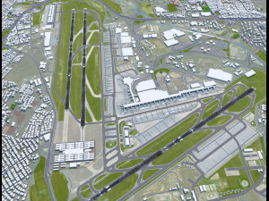 Istanbul Ataturk Airport 10km Modello 3D