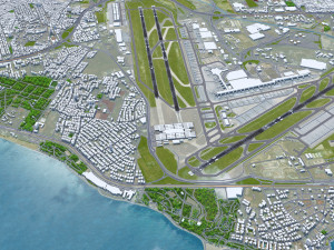 Istanbul Ataturk Airport 10km Modello 3D