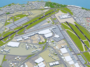 Istanbul Ataturk Airport 10km Modello 3D