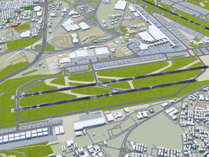 Istanbul Ataturk Airport 10km Modello 3D