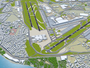 Istanbul Ataturk Airport 10km Modello 3D