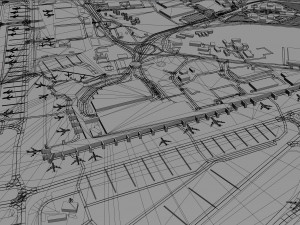 Istanbul Ataturk Airport 10km Modello 3D