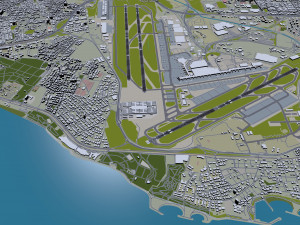 Istanbul Ataturk Airport 10km Modello 3D
