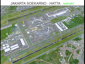 Jakarta Soekarno - Hatta Airport 10km 3D Model