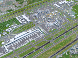 Jakarta Soekarno - Hatta Airport 10km 3D Model